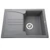 Гранітна мийка Globus Lux BALATON 680х500-А0003, сірий металік- Фото 1